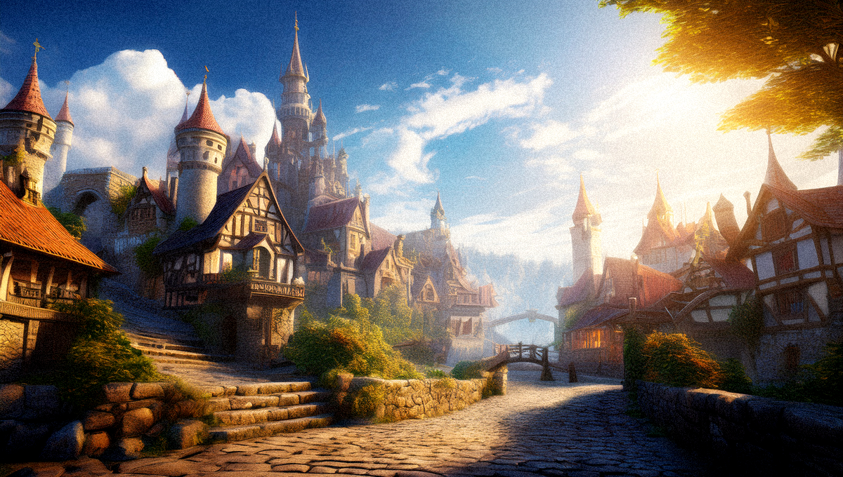 リゼロから始まる異世界生活のアニメの都市のイメージ画像