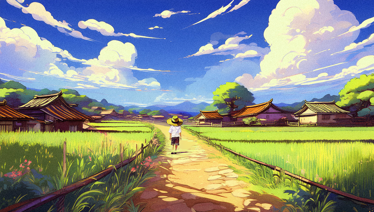 花田少年史アニメ田舎町