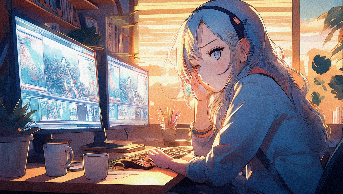 AIでうまく指示ができず画像が生成できないイメージ
